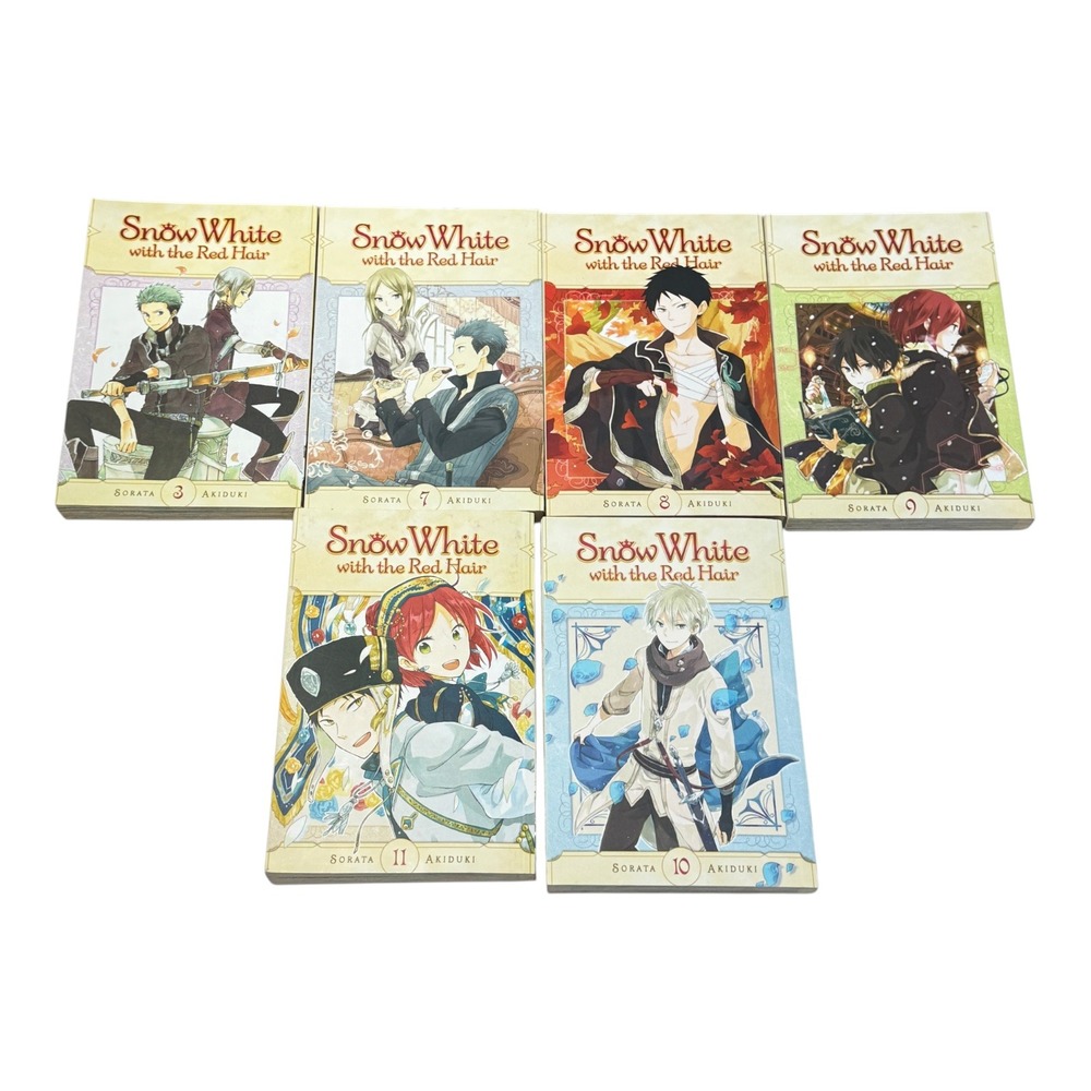 Snow White with the Red Hair Manga Lot 6 Sorata Akiduki Vol 3 7 8 9 10 11 VIZ